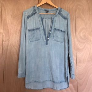 Eddie Bauer Embroidered Chambray Shirt